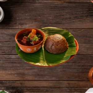 Ragi Mudda with Natu Kodi Pulusu